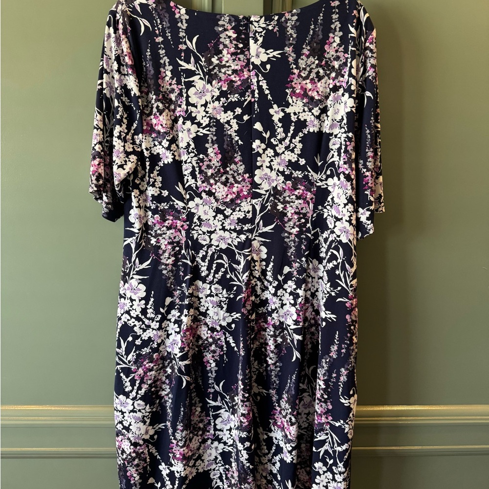 NWT Roz & Ali Navy Floral Dress - Picture 2 of 6